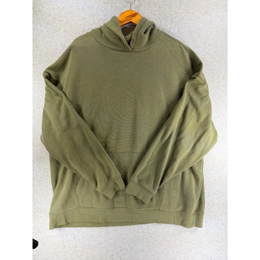 No Boundaries Men’s 2XL Olive Green Oversized Fleece Pullover Hoodie 3758